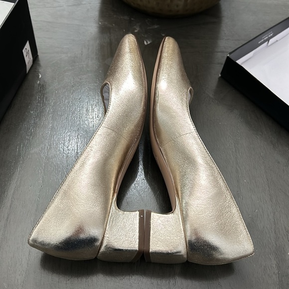 27 EDIT NATURALIZER Florence Square Toe Pump In Light Gold - Picture 7 of 8